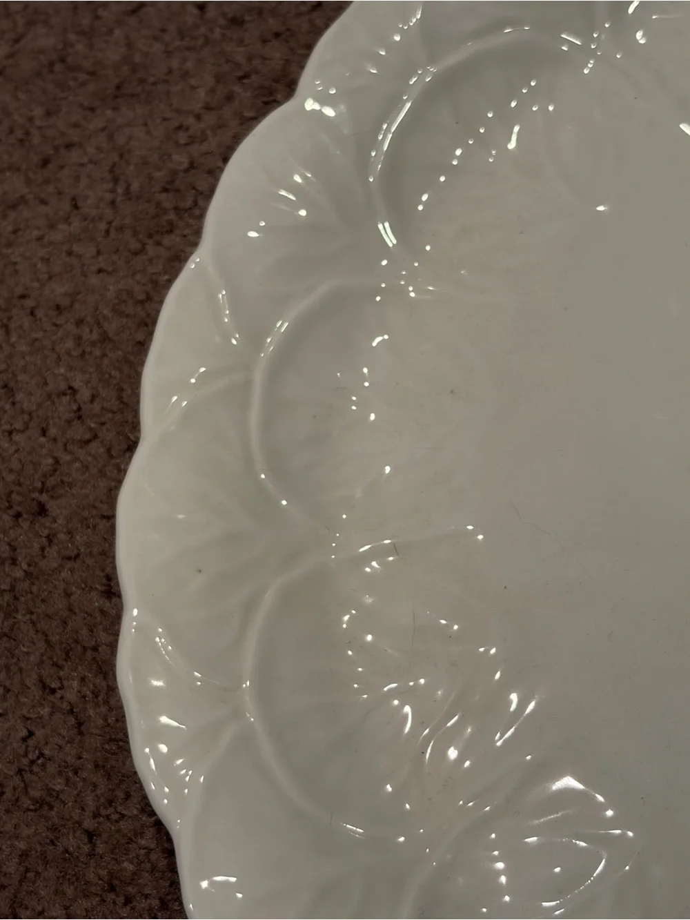 Wedgwood Countryware Bone China White Cabbage Leaf Dinner Plate Dish Tableware